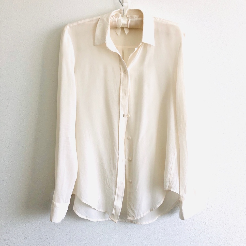Zara Cream Blouse- Size Medium